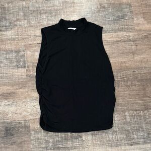 Reitmans Black Sleeveless Mock Neck Tank Top